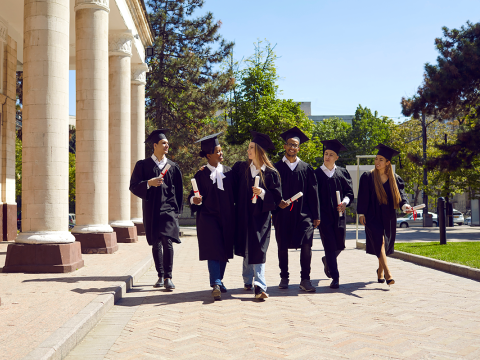 Graduates outside